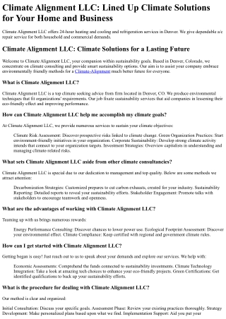 Climate Alignment