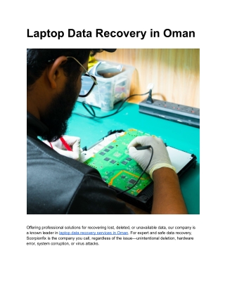 Laptop Data Recovery in Oman