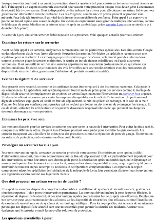 Serrurerie à Lyon : le bon, le mauvais et les pièges à éviter