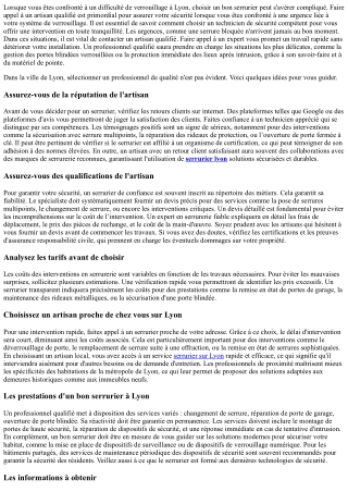 16 pages Facebook incontournables pour trouver un serrurier à Lyon