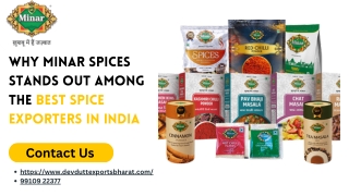 Why Minar Spices Stands Out Among the Best Spice Exporters in India