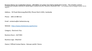 For Cambodian Citizens - SRILANKA  Sri Lankan Visa Online Application Center - T