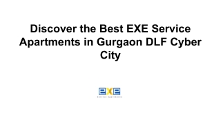 Discover the Best EXE Service Apartments in Gurgaon’s DLF Cyber City