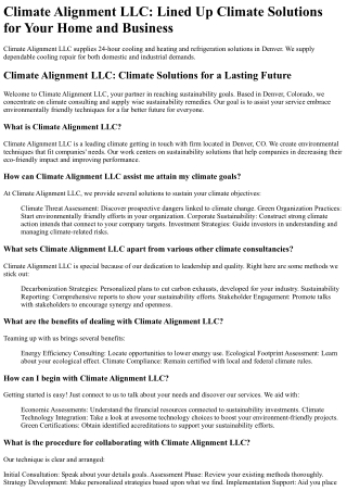 Climate Alignment