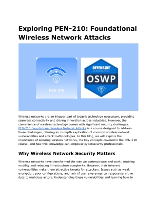 Exploring PEN-210_ Foundational Wireless Network Attacks