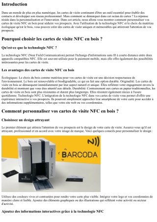 Comment personnaliser vos cartes de visite NFC en bois pour séduire vos prospect