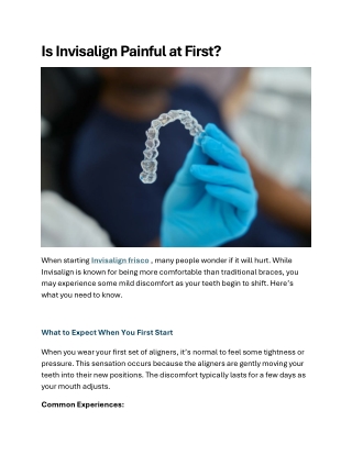 Is Invisalign Painful at First