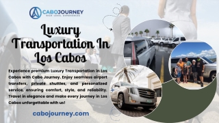 Luxury Transportation In Los Cabos