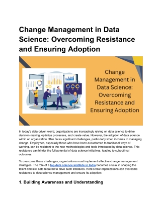 Change Management in Data Science_ Overcoming Resistance and Ensuring Adoption