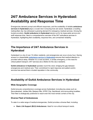24_7 Ambulance Services in Hyderabad_ Availability and Response Time