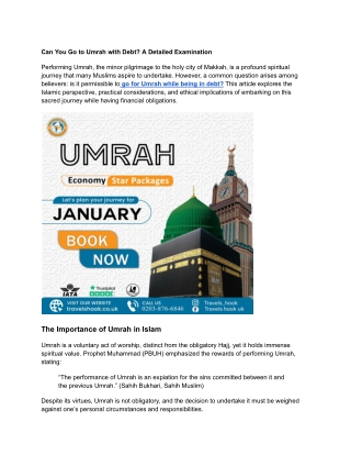 Can You Go to Umrah with Debt