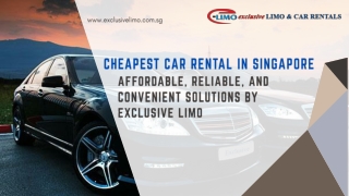 Cheapest Car Rental in Singapore Affordable