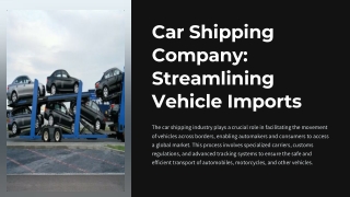 Car Shipping Company