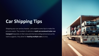 Car Shipping Tips