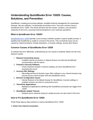 Understanding QuickBooks Error 12029_ Causes, Solutions, and Prevention