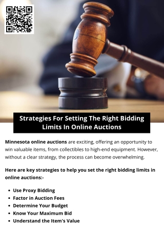 Strategies For Setting The Right Bidding Limits In Online Auctions