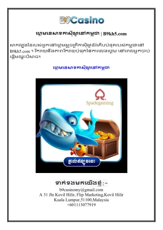 ហ្គេមនេសាទកាស៊ីណូនៅកម្ពុជា  B9kh5.com