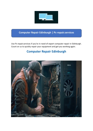Computer Repair Edinburgh  Pc-repair.services