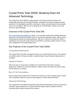 Crystal Prime Twist 25000