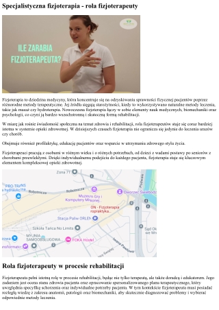 Naturopatia - Profesjonalna fizjoterapia - znaczenie fizjoterapeuty