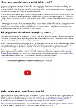 Ekspresowa sprzedaż nieruchomości: Jak efektywnie sprzedać?