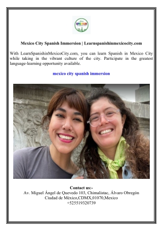 Mexico City Spanish Immersion  Learnspanishinmexicocity.com