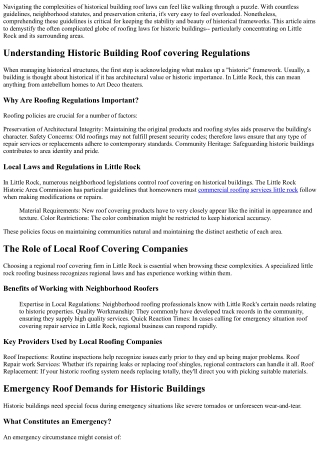 Browsing the Intricacies of Historic Structure Roofing Regulations