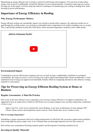 Tips for Preserving an Energy-Efficient Roof Covering in the house or Company