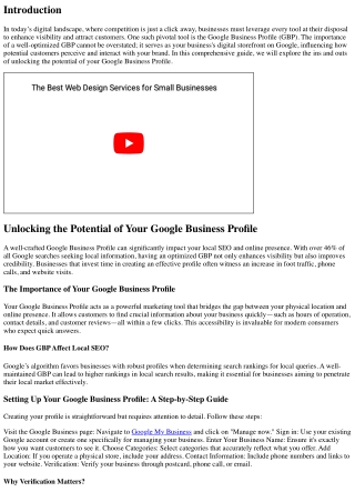 Unlocking the Potential of Your Google Business Profile