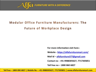 Modular Office Furniture Manufacturers