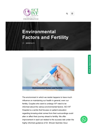 Environmental Factors and Fertility - How Your Surroundings Can Affect IVF Outcomes