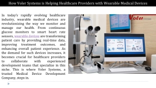 How Voler Systems is Helping Healthcare Providers with Wearable Medical Devices