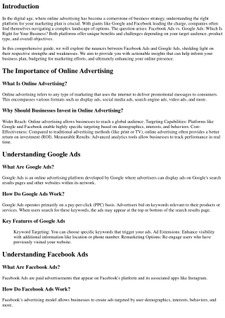 Facebook Ads vs. Google Ads: Which Is Right for Your Business?