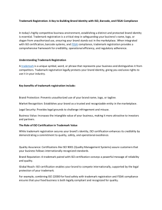 Trademark Registration