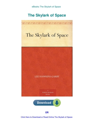eBooks The Skylark of Space