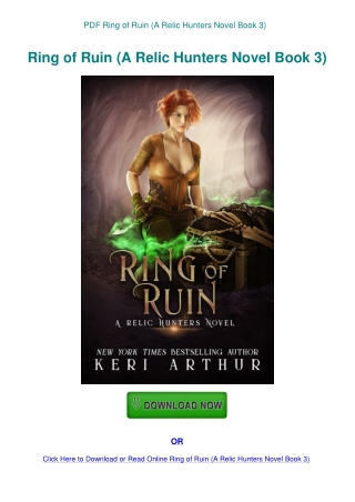 PDF Ring of Ruin (A Relic Hunters Novel Book 3)