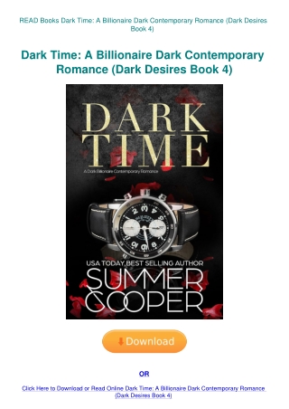 READ Books Dark Time A Billionaire Dark Contemporary Romance (Dark Desires Book 4)