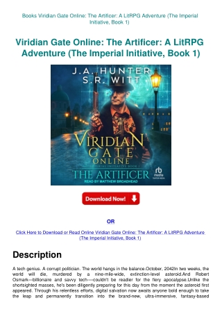 Books Viridian Gate Online The Artificer A LitRPG Adventure (The Imperial Initiative  Book 1)