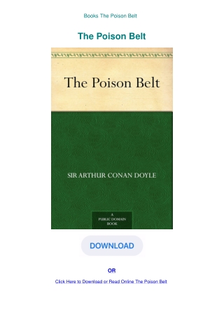Books The Poison Belt