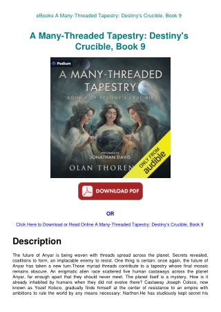 eBooks A Many-Threaded Tapestry Destiny's Crucible  Book 9