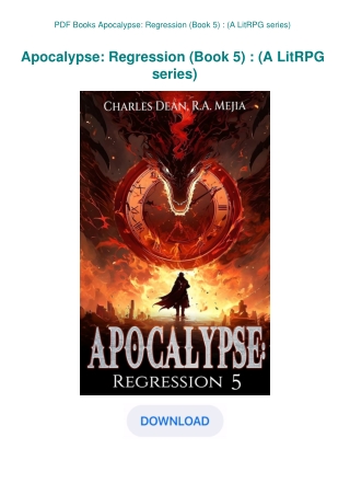 PDF Books Apocalypse Regression (Book 5)  (A LitRPG series)