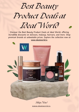 Best Beauty Product Deals at Ideal World - www.idealworld.tv