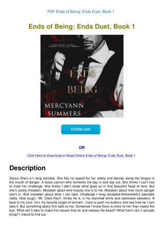 PDF Ends of Being Ends Duet  Book 1