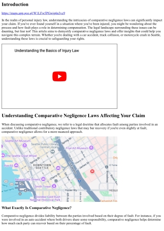 “Understanding Comparative Negligence Laws Affecting Your Claim”