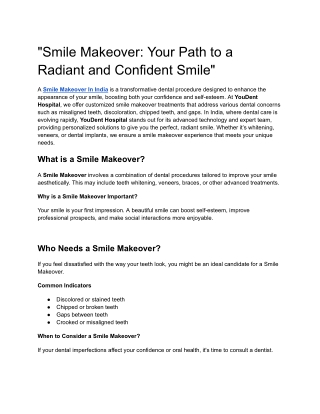 _Smile Makeover_ Your Path to a Radiant and Confident Smile_