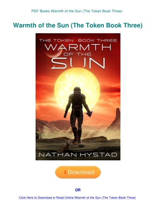 PDF Books Warmth of the Sun (The Token Book Three)