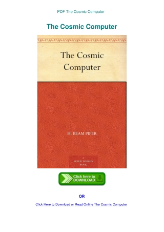 PDF The Cosmic Computer