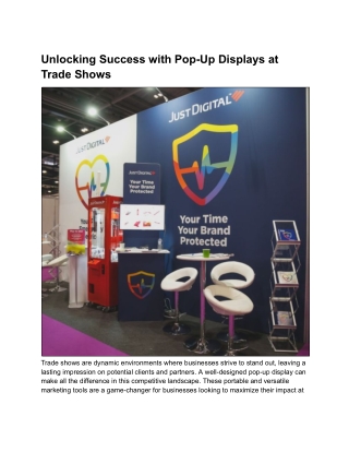 Unlocking Success with Pop-Up Displays at Trade Shows