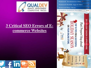 3 Critical SEO Errors of E-commerce Websites