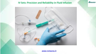 IV Sets: Precision and Reliability in Fluid Infusion